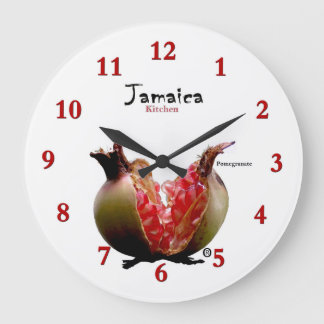 Jamaican Pomegranate Modern Wall Clock Gift ...!! Grote Klok