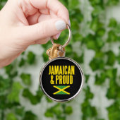Jamaican & Proud Jamaica Flag Sleutelhanger (Hand)
