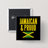 Jamaican & Proud Jamaica Flag Vierkante Button 5,1 Cm (Voorkant /achterkant)