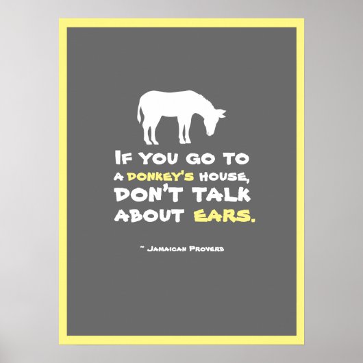 Jamaican Proverb Poster (Voorkant)