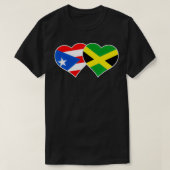 Jamaican Puerto Rican Heart Love Jamaica Puerto Ri T-shirt (Design voorkant)