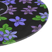 Jamaican Purple Flowers Patterned Monogram Snijplank (Hoek)