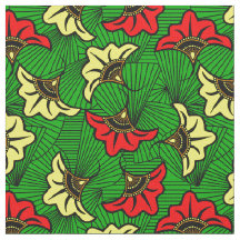 Jamaican Rasta African Biloba Flower Pattern