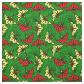Jamaican Rasta African Biloba Flower Pattern Stof (Swatch)