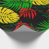 Jamaican Rasta Colors Caribbean Wedding Cadeaupapier (Hoek)