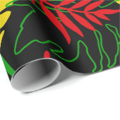 Jamaican Rasta Colors Caribbean Wedding Cadeaupapier (Rol Hoek)