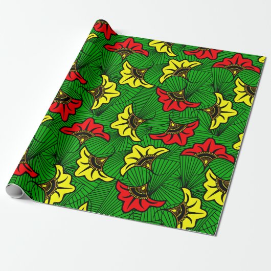 Jamaican Rasta Colors Caribbean Wedding Cadeaupapier (Uitgerold)