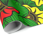 Jamaican Rasta Colors Caribbean Wedding Cadeaupapier (Rol Hoek)