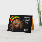 Jamaican Rasta Happy Fathers Day Kaart (Voorkant)