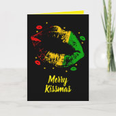 Jamaican Rasta Love Merry Christmas Kaart (Voorkant)