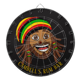 Jamaican Rasta Man Caribbean Sports Bar Dartbord