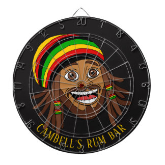 Jamaican Rasta Man Caribbean Sports Bar Dartbord