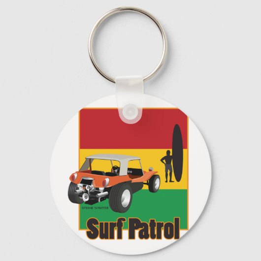 Jamaican Rasta Surfpatrol Buggy Sleutelhanger (Voorkant)
