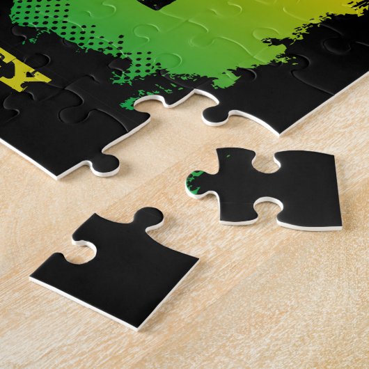 Jamaican Rastafarian IRIE Rasta Flag Colors Legpuzzel (Zijkant)