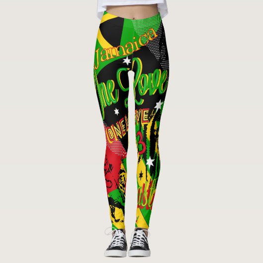 Jamaican Reggae Rasta Leggings (Voorkant)