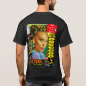 JAMAICAN RESPECT DUE basic donker T-shirt (Achterkant)