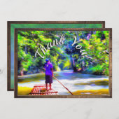 Jamaican River Raft Ride Dank u J001 Bedankkaart (Voorkant / Achterkant)