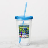 Jamaican River Raft Ride J001 Acryl Drinkbeker (Achterkant)