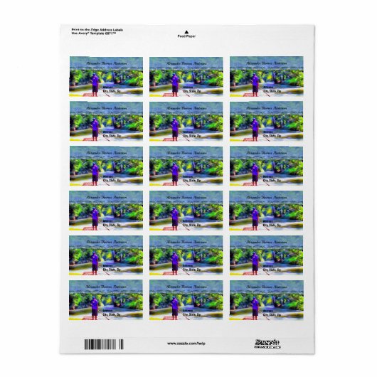 Jamaican River Raft Ride J001 Adres Etiket (Full Sheet)