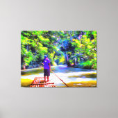 Jamaican River Raft Ride J001 Art Canvas Afdruk (Voorkant)