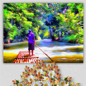 Jamaican River Raft Ride J001 Art Print