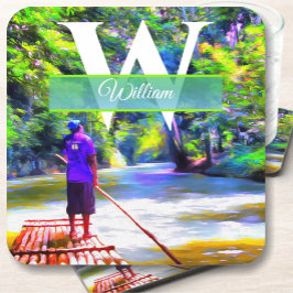 Jamaican River Raft Ride J001 Bier Onderzetter