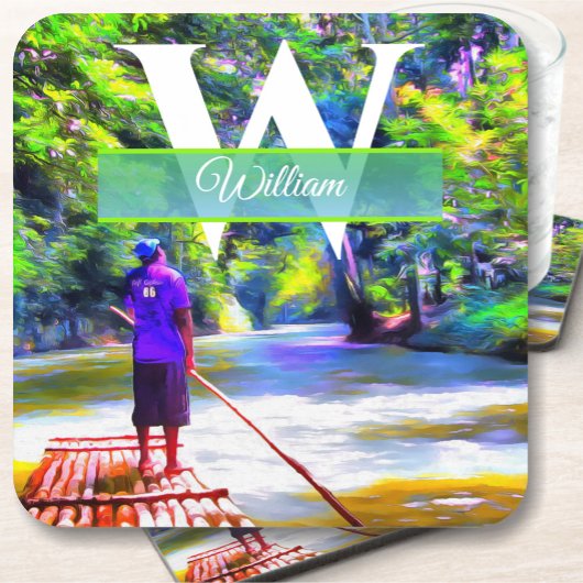 Jamaican River Raft Ride J001 Bier Onderzetter