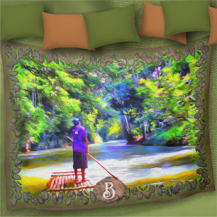 Jamaican River Raft Ride J001 Fleece Deken