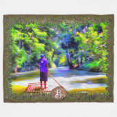 Jamaican River Raft Ride J001 Fleece Deken (Voorkant (Horizontaal))
