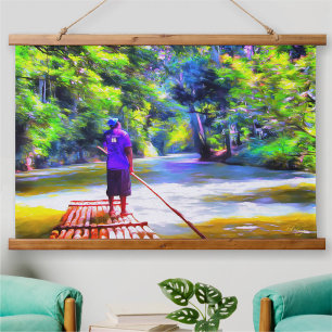 Jamaican River Raft Ride J001 Hangend Wandkleed