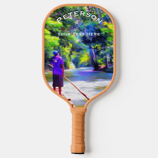 Jamaican River Raft Ride J001 Pickleball Paddle (Achterkant)