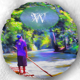 Jamaican River Raft Ride J001 Rond Kussen