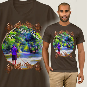 Jamaican River Vist Raft Ride J001 T-shirt