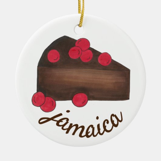 Jamaican Rum Cake Slice Caribbean Keramisch Ornament (Voorkant)