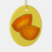 Jamaican Spicy Beef Patty Patties Jamaica Pastry Keramisch Ornament (Rechts)