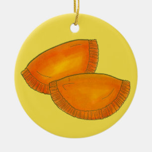 Jamaican Spicy Beef Patty Patties Jamaica Pastry Keramisch Ornament