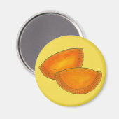 Jamaican Spicy Beef Patty Patties Jamaica Pastry Magneet (Voorkant / Achterkant)
