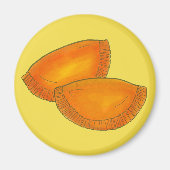 Jamaican Spicy Beef Patty Patties Jamaica Pastry Magneet (Voorkant)