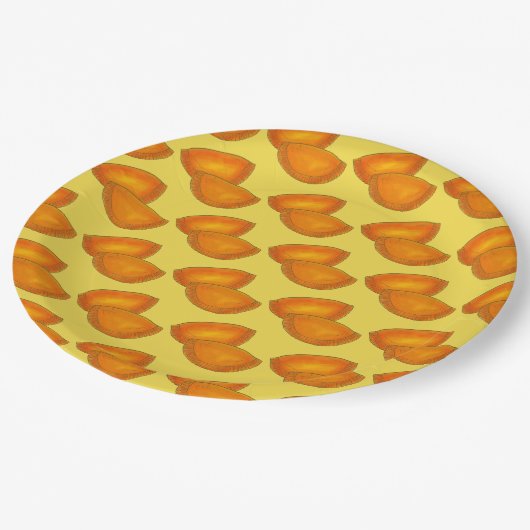 Jamaican Spicy Beef Patty Patties Jamaica Pastry Papieren Bordje (Gekanteld)