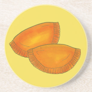 Jamaican Spicy Beef Patty Patties Jamaica Pastry Zandsteen Onderzetter