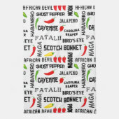 Jamaican Spicy Chili Peppers Theedoek (Verticaal)