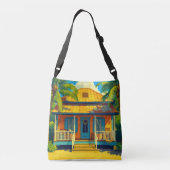 Jamaican strandhuisje crossbody tas (Achterkant)