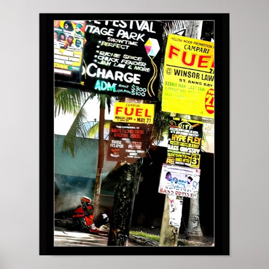 Jamaican Street Scene Poster (Voorkant)