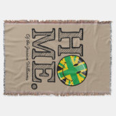 Jamaican Style Union Jack Flag Deken (Voorkant)