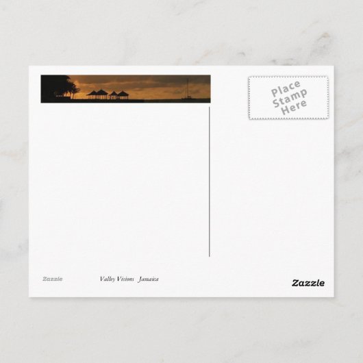 Jamaican Sunset Briefkaart (Achterkant)