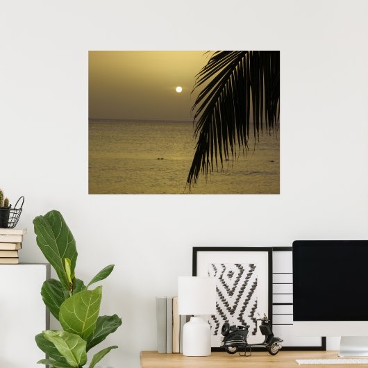 Jamaican Sunset Poster (Thuiskantoor)