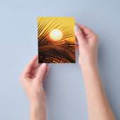 JAMAICAN SUNSET TROPICAL PHOTOGRAY NATURE WALLPA FLYER (Hand)