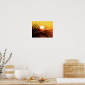 JAMAICAN SUNSET TROPICAL PHOTOGRAY NATURE WALLPA POSTER (Keuken)