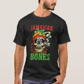 Jamaican To The Bones Cool Skull For Man Woman T-shirt (Voorkant)