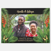Jamaican Tropical Wedding Anniversary Add Photo Magneet (Voorkant)